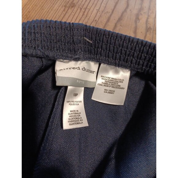 Alfred Dunner Petite Womens 18P Navy Polyester Pull On Pants Short Length 09300 - Picture 5 of 7